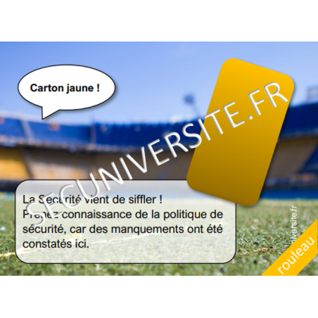 Sticker Carton jaune ! (rouleau)