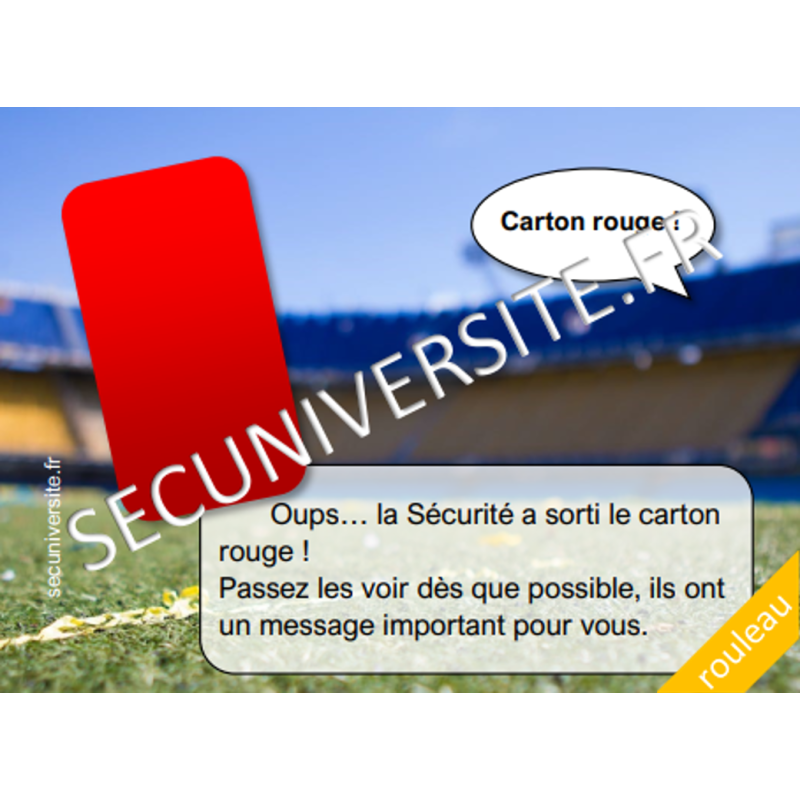 Sticker Carton rouge ! (rouleau) Sticker Carton rouge ! (rouleau)