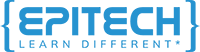 Logo EPITECH, avec le texte « LEARN DIFFERENT* »